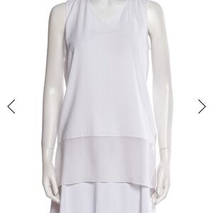 St. John White Layered Tank Top